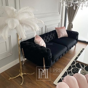 Modern glamor upholstered sofa DIVA SILVER 225 cm