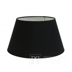 Large round lampshade, black fabric drum VIVIEN 45 cm