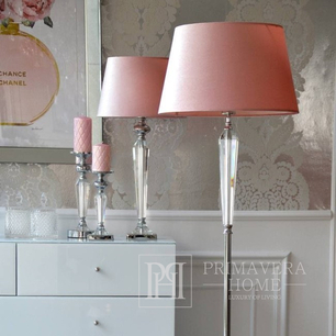 Floor lamp glamor crystal stylish modern silver base TRINITY