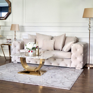 Sofa pikowana glamour chesterfield nowoczesna stylowa Milano