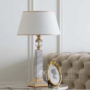 Tischlampe im Glamour-Stil mit goldenem Kugelmarmor MARMO