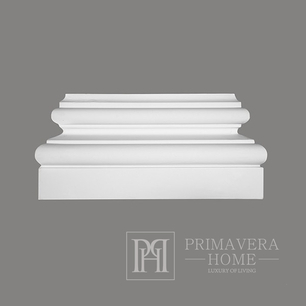 Dekoratyvinis baltas piliastrinis elementas, 15,8 cm, plotis 33,5 cm
