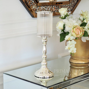 VILLA candlestick with M silver shade 41cm