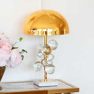 Ekskluzywna lampa stołowa, designerska, nowoczesna, glamour, art deco, złota AZURRA
