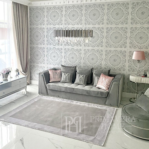 Teppich grau modern eingefasst Glamour QUADRO