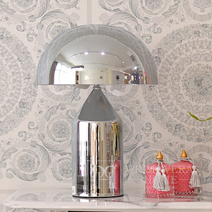Moderni sidabrinė stalinė lempa AURORA SILVER glamor stiliaus