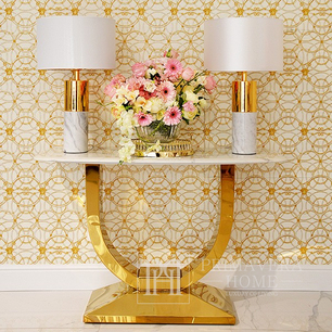 Modern table lamp luxury, white gold, glamor style SILVIA 