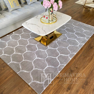 Moderner Teppich für das Wohnzimmer, glamour grau, elegant, klassisch NEW YORK OUTLET