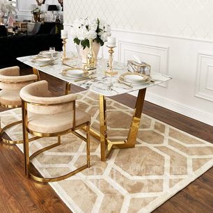 New York carpet with modern geometric pattern beige white ELITE BEIGE OUTLET