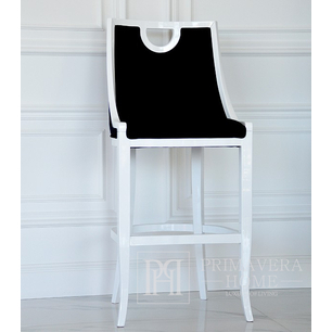 Upholstered stool REGINA glamor beech, black, white OUTLET