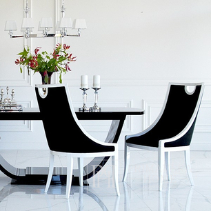 Dviejų minkštų kėdžių komplektas, itališko stiliaus, klasikinis, valgomajam, patogus, elegantiškas, glamūrinis REGINA OUTLET