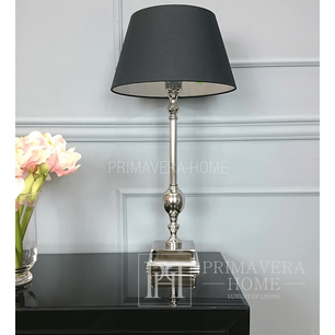 Lampa stołowa srebrna w stylu glamour  TIMM