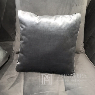 Decorative pillow 40x40, small, shiny, silver