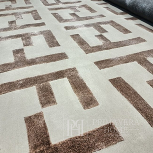 Stylish glamor style carpet for the living room, beige, brown FASHION OUTLET
