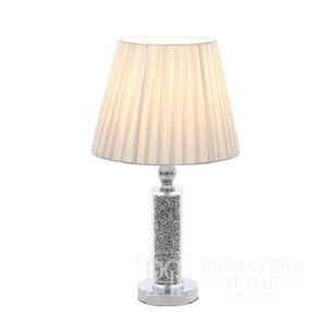 Silver, diamond, glamor style table lamp, New York, PAOLA L