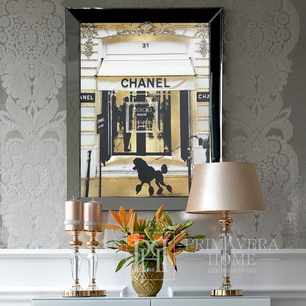 Picture in a mirror frame stylish, modern, CHANEL vitrine