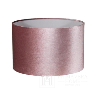 Lampshade for a table lamp pink velor glamor cylinder 45 cm