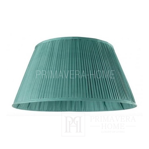 Classic pleated lampshade, turquoise BOUILOTTE 50 cm