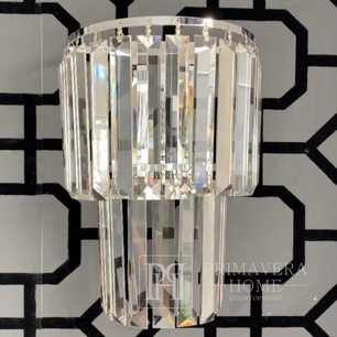 Kinkiet glamour kryształowy nowoczesny, lampa ścienna, srebrny GLAMOUR XS