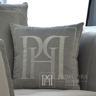 Cushion PH 40x40 with logo in grey fabric