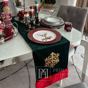 Christmas table runner with sequins, 180 cm
