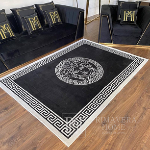 A modern black and white rug MEDUZA OUTLET