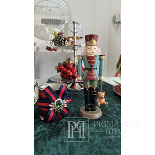 Christmas ornament, Nutcracker, 21 cm, multicolored, with a teddy bear