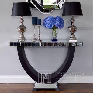 Mirror console MICHELLE New York glamour for bedroom hallway black 120x35x80