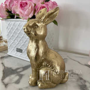 Table decoration, ceramic rabbit, gold, Easter, 22 cm