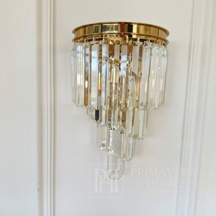 Sieninis šviestuvas iš krištolo, aukso, glamoro, sieninis šviestuvas DIAMOND