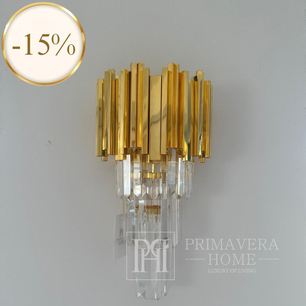 Kinkiet glamour luksusowy kryształowy elegancki nowoczesny  lampa ścienna, złoty EMPIRE 
