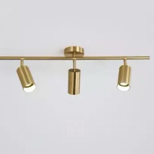 Glamorous, gold, ceiling lamp, designer, exclusive, glass shades, three light points MODERN 3 