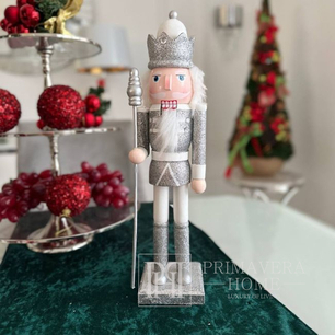 Decoration, silver nutcracker 