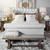 Łóżko sypialniane tapicerowane glamour