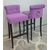 Krzesło barowe tapicerowane, hoker glamour z kołatką LARGO