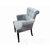 Chair LARGO Glamour-style upholstered with armrest and knocker 65x45x89