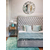 A glamor upholstered quilted bed modern New York style gray SPECTRE