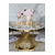 Crystal candlestick on S pedestal FLAVIO gold