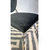 Glamour gepolsterter, gesteppter Stahl-Esszimmerstuhl schwarz velour MEDALION