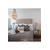 Lova Niujorko stiliaus glamour apmušta dygsniuota chesterfield pilka, balta lova MODERN