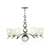 Lampa plafon żyrandol glamour srebrny chrom
