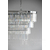 Silberner Kronleuchter, Glamour-Kristall-Hängelampe 100 cm GLAMOUR L oval, klassischer Stil, OUTLET 