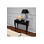 A black wooden console in a glamor style with a high gloss ELEGANT