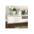 RTV chest of drawers LORENZO L SILVER High gloss white and silver