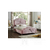 Glamour bed with a big decorative button and beautifully arranged material Julia