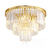 Modern glamorous crystal ceiling chandelier, gold GLAMOR