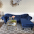 Glamour corner sofa with chaise longue grey black ROMA