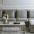 FIGARO kampinė sofa modernaus itališko pilko stiliaus su natūraliomis plunksnomis ir žąsų pūkais 