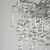 Chandelier, glamour ceiling lamp, modern hanging lamp RAIN M SILVER 