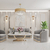 MADONNA elegant and modern grey gold glamour New York-style upholstered sofa for living room